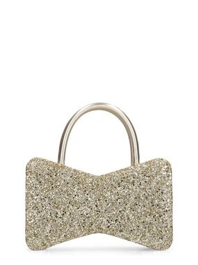 MACH & MACH - Bow Shape Glitter Top Handle Mini Bag